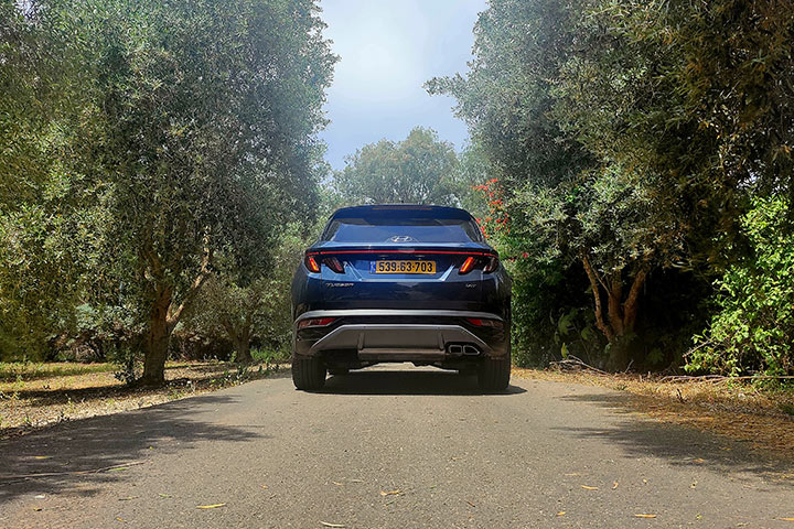 יונדאי טוסון 1.6 טורבו - מבט אחורי